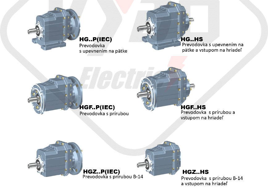 modely čelná prevodovka HG03