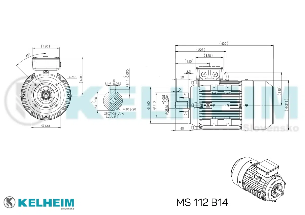 rozmerový výkres MS112B14