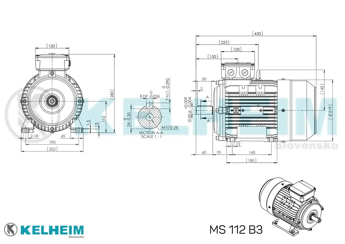 rozmerový výkres MS112B3