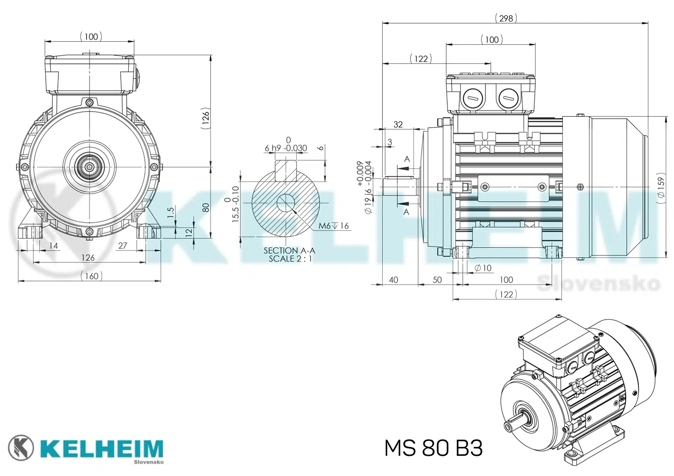 rozmerový výkres MS80B3