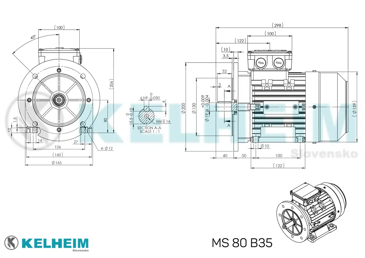 rozmerový výkres MS80B35