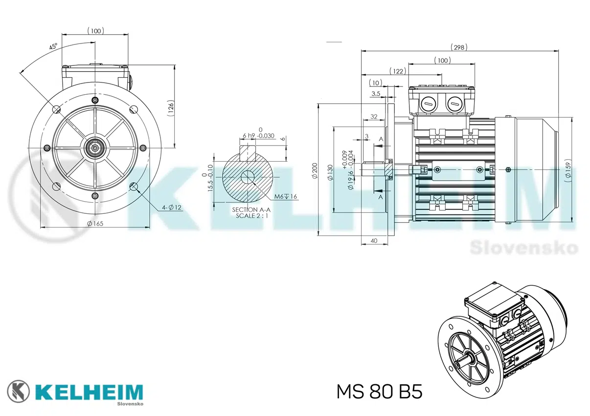 rozmerový výkres MS80B5