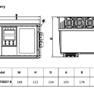 frekvenčný menič 0,55kw X550-4T0005-2B rozmery